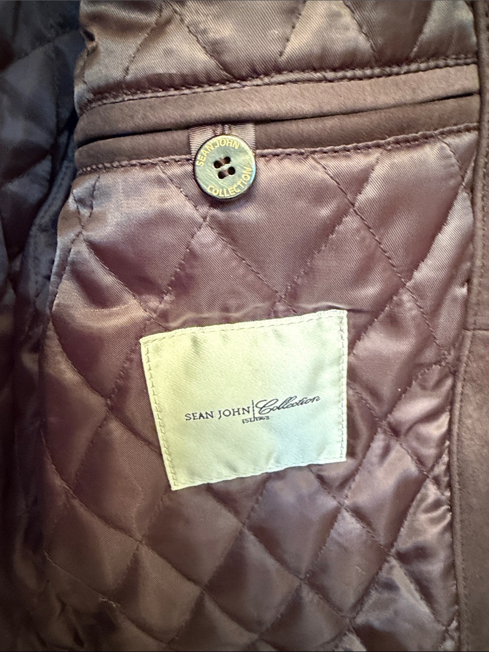 Vintage Men’s Sean John Knit Flight Jacket Suede Leather Bomber Y2K - Picture 8 of 10